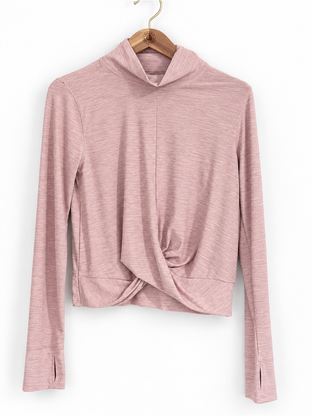 Old Navy Active Breathe ON Pink Twist Front Long Sleeve Top Medium